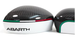 Abarth 500 595 Punto Spiegelkappen White Corse Carbon