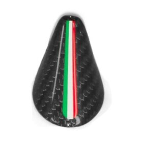 Abarth 500 Antennenfuß Cover Tricolore Carbon
