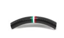 Abarth 500 Lenkrad Cover oben Tricolore Carbon