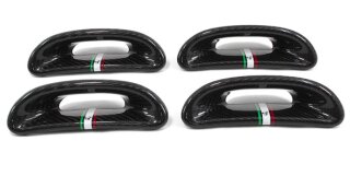 Abarth 500 595 Sabelt Sportsitz Gurtdurchführung Cover Tricolore Carbon