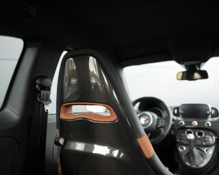 Abarth 500 595 Sabelt Sitzschalen Cover Carbon