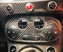 Abarth 500 595 Heizung Klimaautomatik Cover Carbon