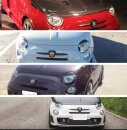 Abarth 500 595 Scheinwerferblenden böser Blick Carbon