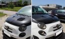 Abarth 500 595 Scheinwerferblenden böser Blick Carbon