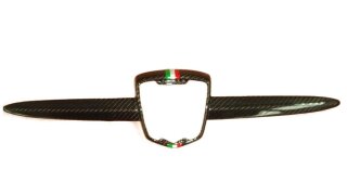 Abarth 500 595 Emblem Cover vorne Tricolore Carbon