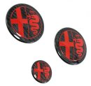 Alfa Romeo Giulietta Mito Emblem Cover 3er Set schwarz...