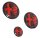 Alfa Romeo Giulietta Mito Emblem Cover 3er Set schwarz rot Carbon
