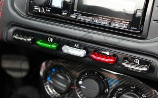 Alfa Romeo Giulietta Koshi Schalterleiste Cover Tricolore Carbon