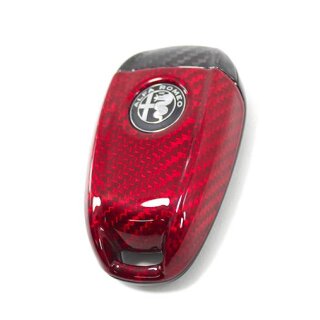 Alfa Romeo Koshi Schlüsselcover rot schwarz Carbon