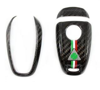 Alfa Romeo Schlüsselcover QV Logo Carbon