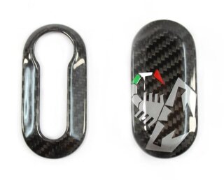 Abarth 500 595 Punto Skorpion Schlüsselcover Carbon