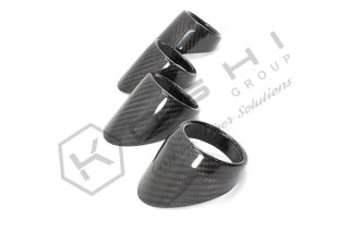 Alfa Romeo 4C Koshi Lüftungsdüsen Leder Armaturenbrett Cover schwarz Carbon