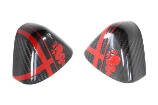 Alfa Romeo 4C Gurt Cover rot Carbon