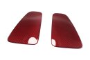 Abarth 595 Rücklicht Cover zentral Carbon rot