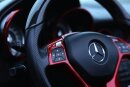 Mercedes Benz Lenkradcover rot Carbon