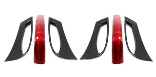 Mercedes Benz SLK R172 Sitzverstellung Cover rot-schwarz Carbon