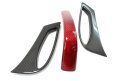 Mercedes Benz SLK R172 Sitzverstellung Cover rot-schwarz Carbon