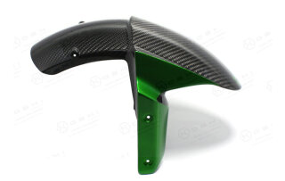 Kawasaki Z1000 Kotflügel vorne schwarz grün Carbon