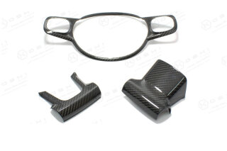 Abarth 595 Lenkradcover schwarz Carbon
