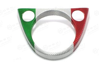 Abarth 595 Schaltkulissencover Tricolore Carbon
