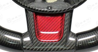 Abarth 595 Lenkrad unteres Inlay rot Carbon
