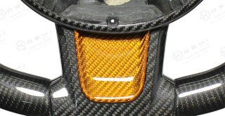 Abarth 595 Lenkrad unteres Inlay gelb Carbon
