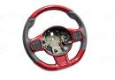 Abarth 595 Lenkradcover rot Carbon