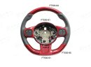 Abarth 595 Lenkradcover seitlich rot Carbon