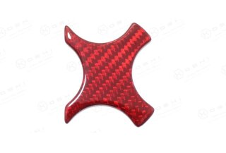 Abarth 500 595 Cabrio MTA Zentral Cover rot Carbon