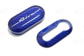 Abarth 695 Riva Schlüsselcover blau Carbon