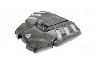 Alfa Romeo Giulia QV Motorabdeckung weiß schwarz Carbon