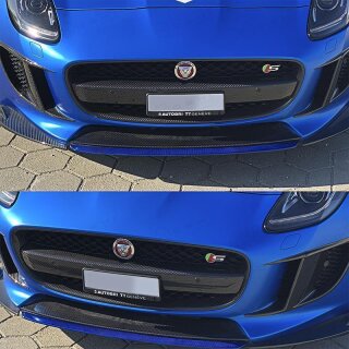 Jaguar F-Type Kühlergrillcover mittig Carbon