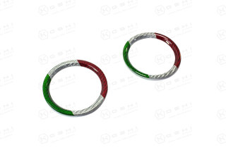 Abarth 500 Armaturenbrett Lüftungsdüsen Cover tricolore Carbon