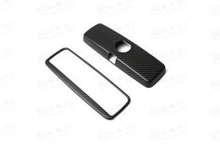 Abarth 500 595 Innenspiegel Cover schwarz matt Carbon