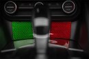 Alfa Romeo Giulia USB Anschluss Cover  tricolore Carbon