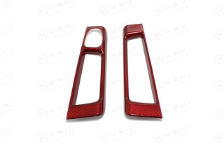 Abarth 500 595 Innentürgriffumrandung Cover rot Carbon