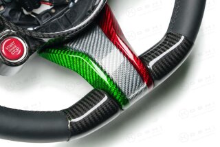 Alfa Romeo Giulia Stelvio QV Lenkradspeiche unten Carbon Tricolore