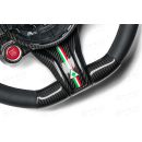 Alfa Romeo Giulia Stelvio QV Koshi QV Tricolore Lenkrad Inlay Carbon schwarz
