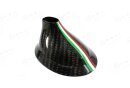 Abarth 500 Antennenfuß Cover New Tricolore Carbon