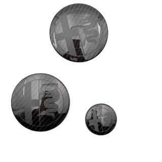 Alfa Romeo Giulietta Mito Embleme Cover 3er Set Carbon
