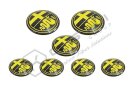 Alfa Romeo Giulia Stelvio Embleme 7er Set Logo gelb Carbon