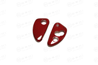 Alfa Romeo 147 156 166 GT Schlüsselcover 3 Tasten rot Carbon