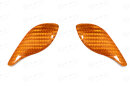 Abarth 595 Lenkrad Daumengriff Cover orange Carbon