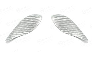 Abarth 595 Lenkrad Daumengriff Cover weiß Carbon