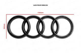 Audi Emblem Heck Cover Carbon 178,8 x 58,2 mm